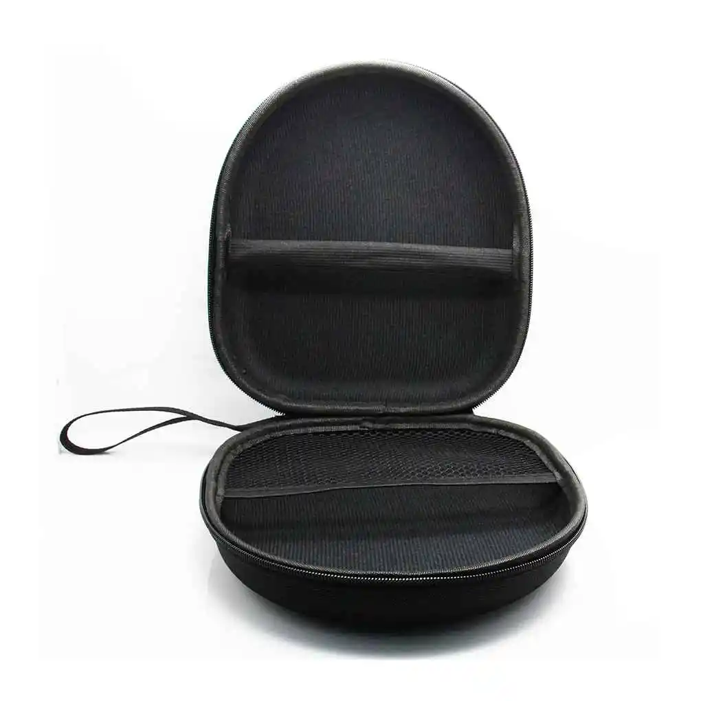 Étui de transport pour écouteurs, pochette antichoc pour casque, capacité, conteneur pour écouteurs portables, fournitures de voyage d'entreprise, noir