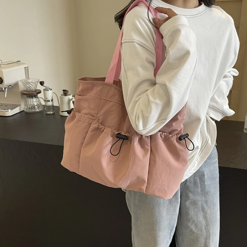 sac fourre tout de grande capacité, sac à bandoulière en toile, sac seau pour le travail et les déplacements