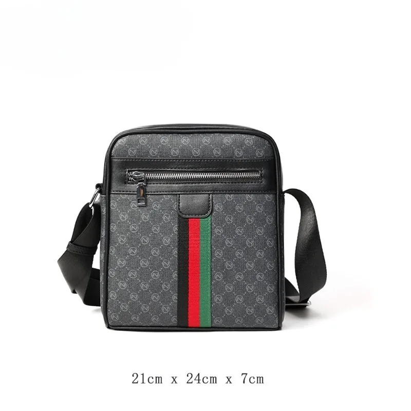 sac à bandoulière carré pour hommes, design de luxe, sacs à bandoulière mode plaid lettre imprimée, sac à bandoulière pour hommes