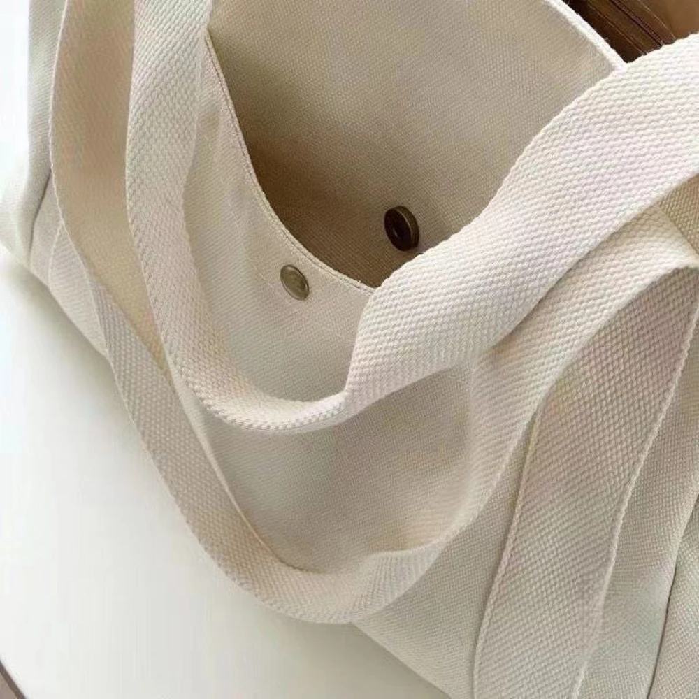 sacs fourre tout en toile de grande capacité pour le travail, sac de transport, tenue d'étudiant de style universitaire, sac initié au livre, sac à provisions