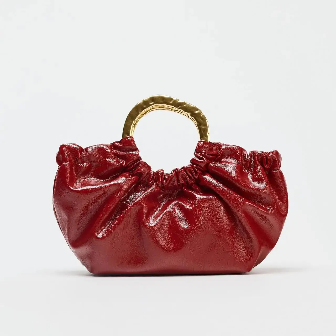 Sac à main froncé, pochettes à poignée en métal à la mode, sacs à main pour femmes, sac à bandoulière Design de luxe, petits fourre-tout pour dames