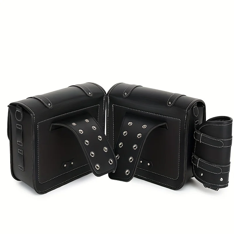 sac de selle universel noir pour moto, sacs latéraux de grande capacité, outil de rangement pour harley sportster xl 883 honda yamaha suzuki