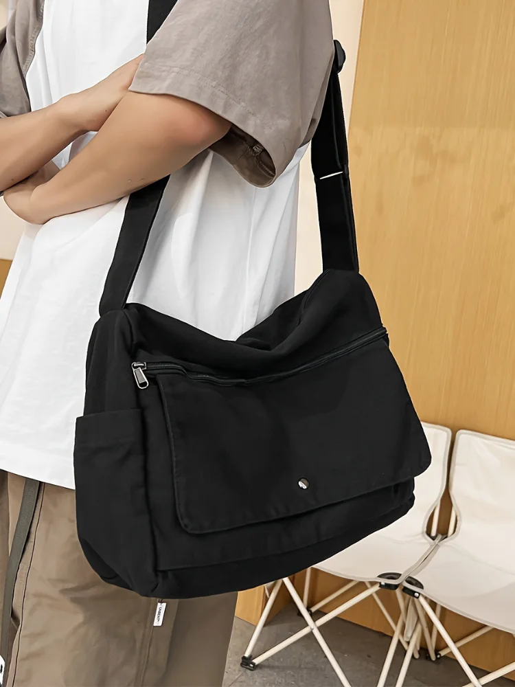 sac hobo à bandoulière en toile de grande capacité 4 couleurs – Écharpe durable, réglable et tendance