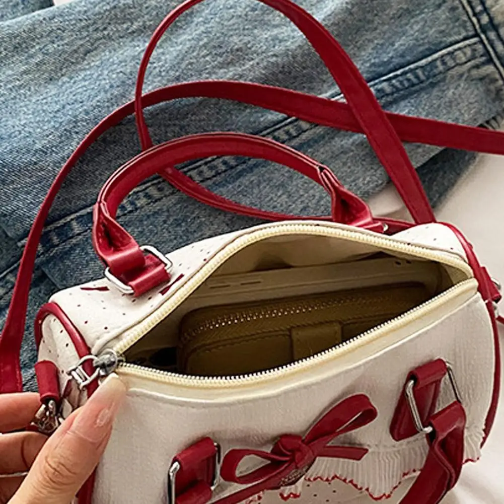 sac à main à nœud de grande capacité, sac à bandoulière simple étanche, sangle réglable, doux et mignon, fourre tout de shopping décontracté