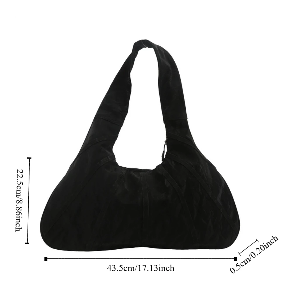 sac à bandoulière vintage hobo, grande capacité, sac sous les bras à la mode, sac à main design minoritaire, sac croissant pour étudiants