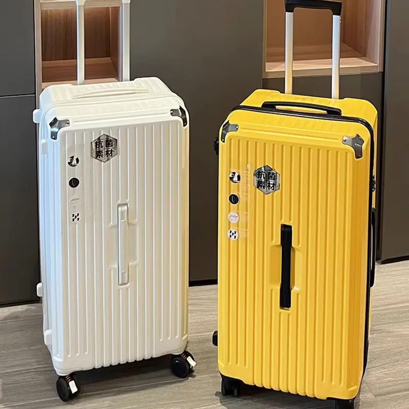 valise de grande capacité avec cinq roues, bagage de voyage rectangulaire avec frein, grande taille, fermeture Éclair, vpn