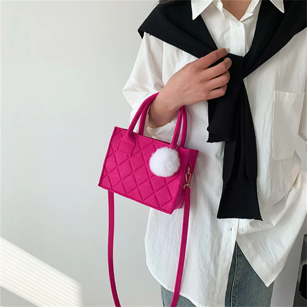 petit sac carré pour femme, sacs à main décontractés simples et polyvalents, sac messager polyvalent, feutre populaire, nouvelle mode, 2023