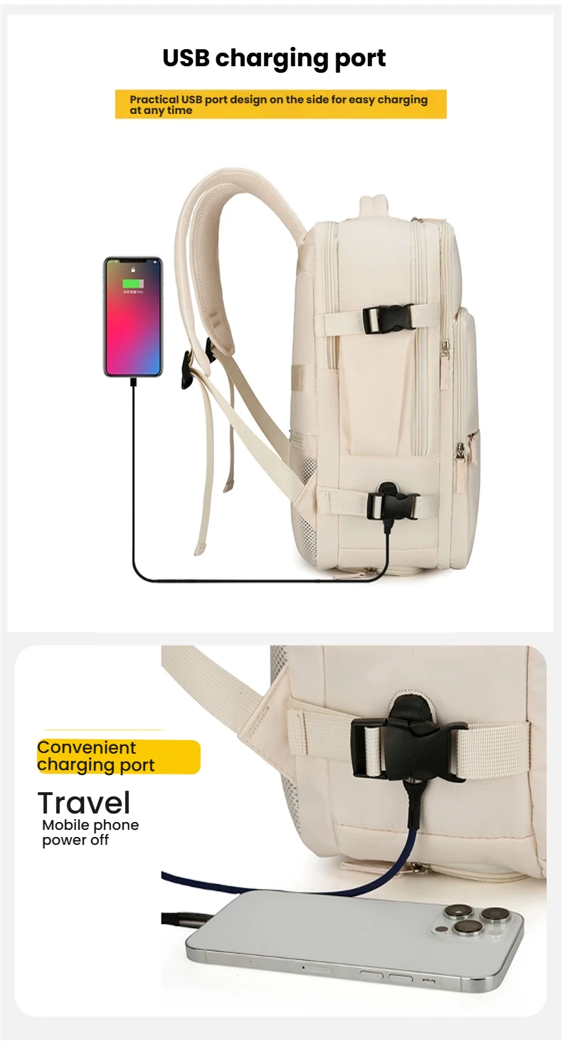 sac à dos de voyage pour femmes et hommes, bagage à main 42x19x29 pour cabine ryanair, sac de voyage, sac à livres étanche pour ordinateur portable pour le travail