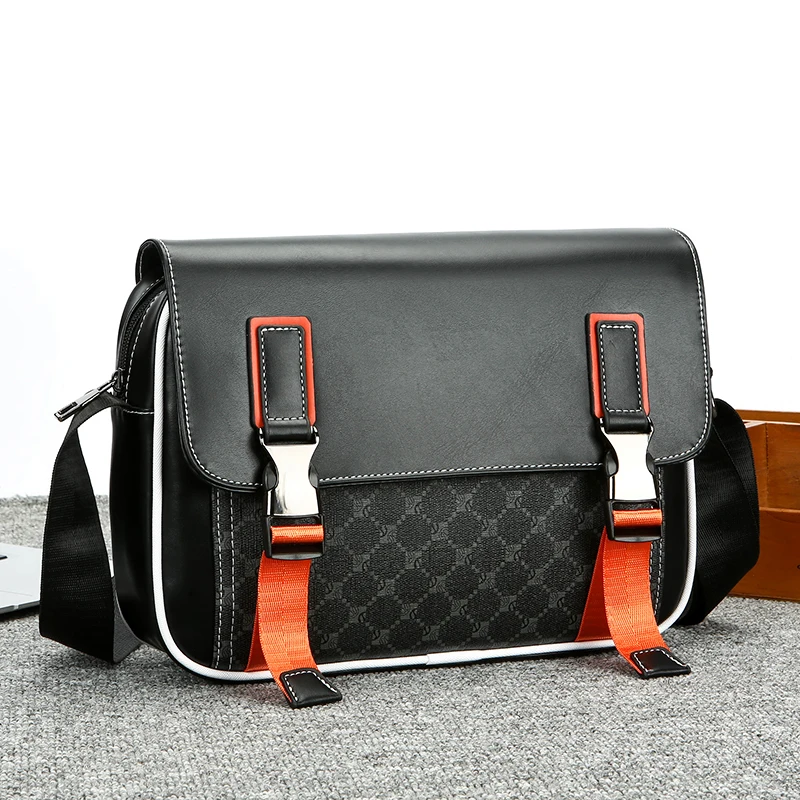 sac à main à rabat en cuir pu souple pour hommes, cartables décontractées pour hommes, sac initié, pocommuniste, haute qualité, mode