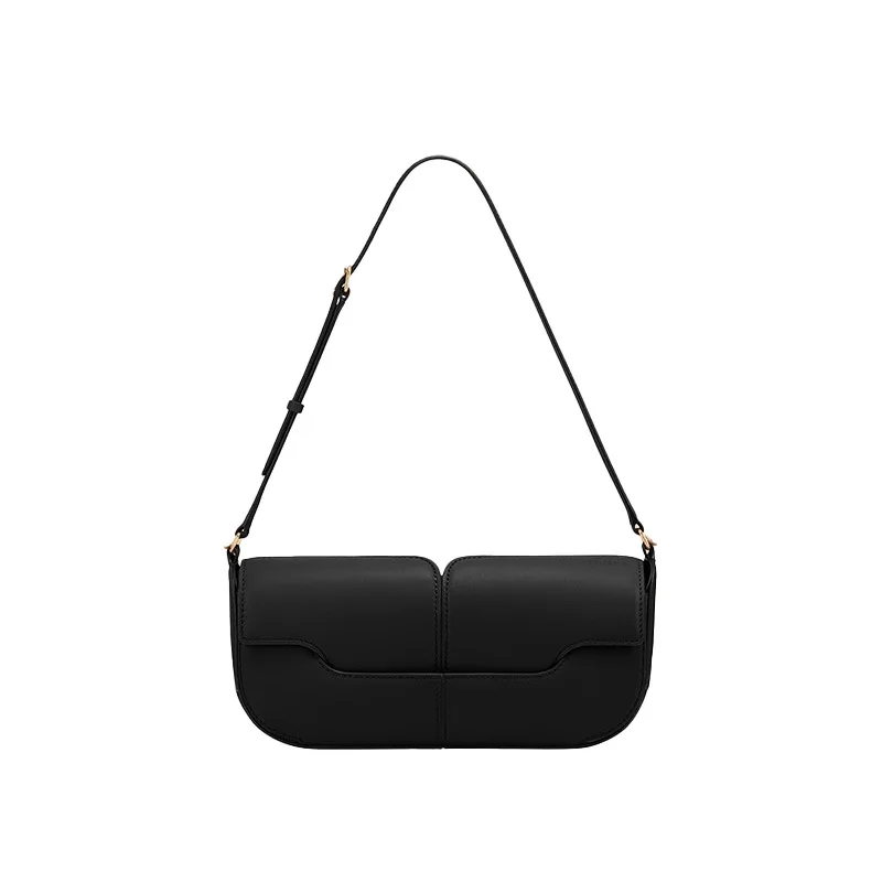 sac baguette en cuir véritable pour femmes/sac à main haut de gamme de niche, sac à bandoulière, sac à bandoulière, sac sous les bras