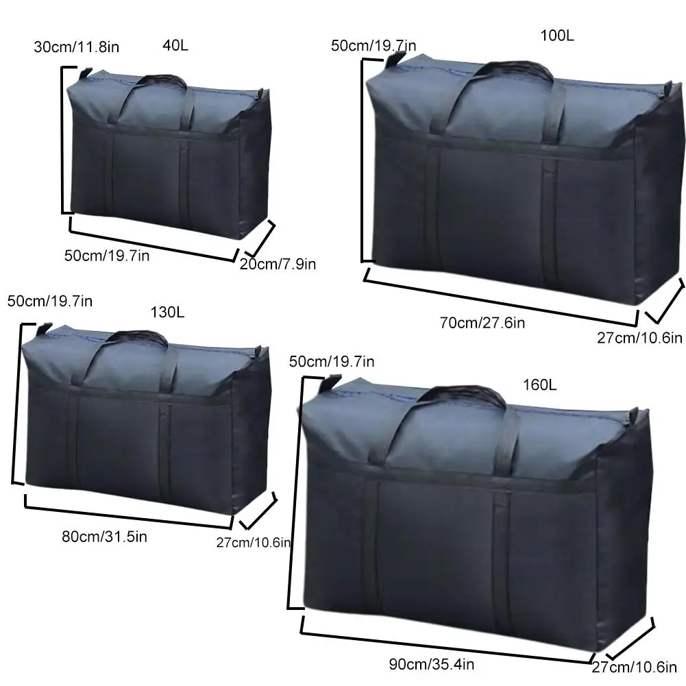 sacs à bagages mobiles imperméables extra larges, sac de courses pour linge, sac de voyage pliable, organisateur de couette de grande capacité