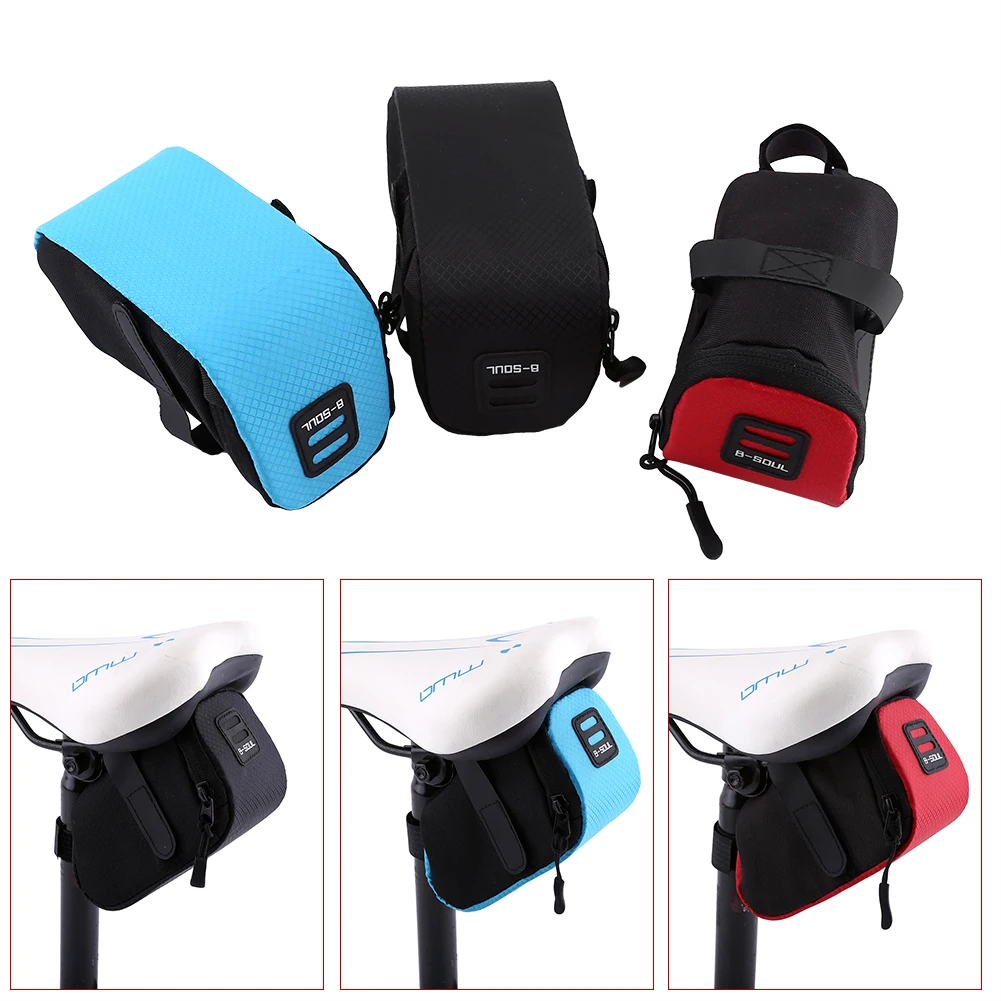 sacoche de dégager de vélo noire, rangement de siège arrière, poudres de queue, sac de vélo pour équipement d'équitation en plein air