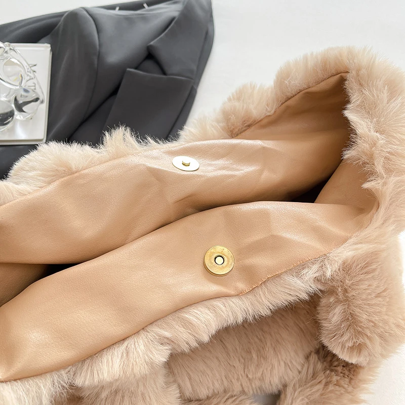 sac en peluche pour femmes, nouveau style, fourre tout tendance de grande capacité, sac à main élégant pour un usage quotidien
