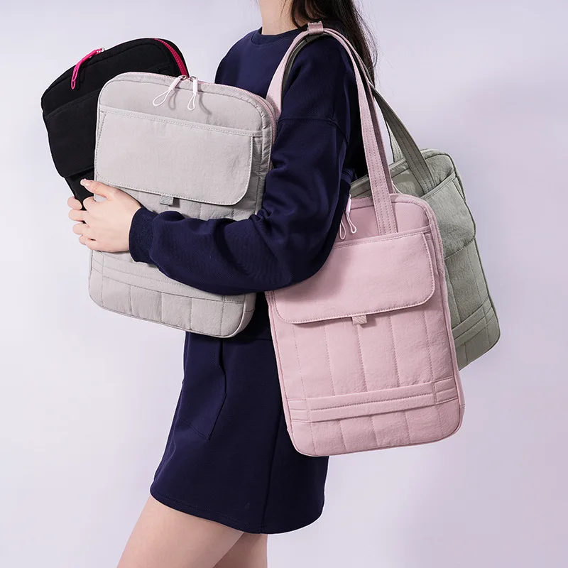 sac pour ordinateur portable de grande capacité 13.3 14 15 pouces, sac à bandoulière tendance, fourre-tout pour dames, porte-documents d'affaires, sac à main en nylon