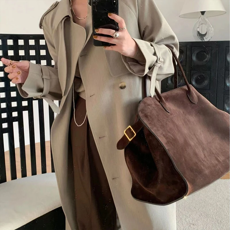 sac fourre tout pour femmes, nouveau design de niche haut de gamme, sac à bandoulière de grande capacité, sac à main de banlieue rétro, automne et hiver