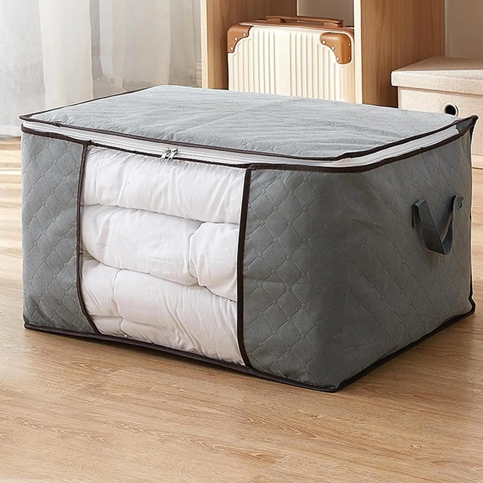 sac de rangement anti poussière pour vêtements de couette, grande capacité, sac de rangement pour literie, organisateur de placard, organisateur de garde robe, sacs de tri de couverture