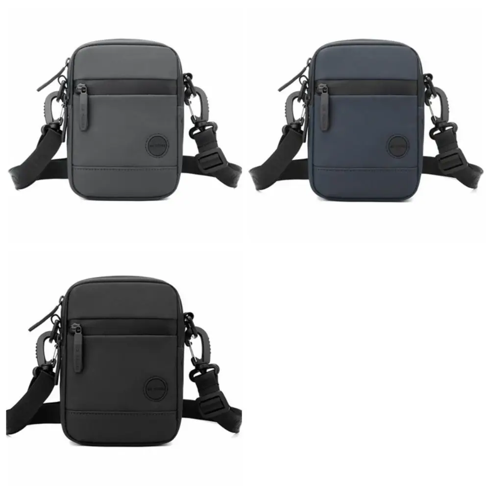 sac à bandoulière carré décontracté pour hommes, couleur unie, sac de poitrine simple, multifonctionnel multi poches, sac banane en nylon pour randonnée