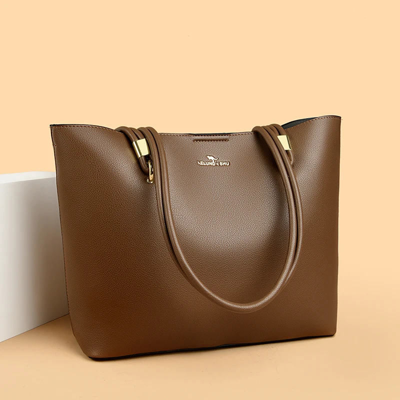 sac hobo en cuir pu pour femmes, sac à bandoulière solide de qualité supérieure, sac seau à la mode, sac à main de grande capacité pour portefeuille de travail scolaire