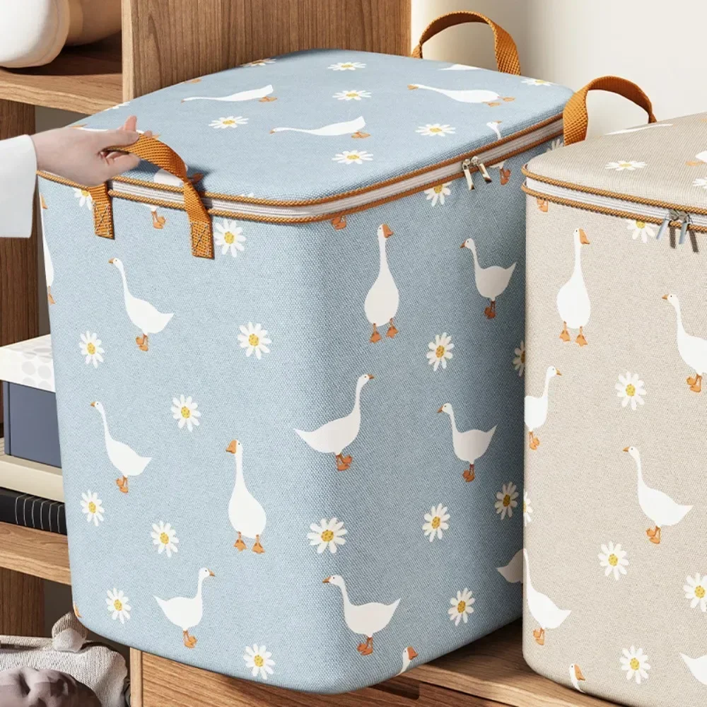 sac de rangement pour couette de vêtements, grande capacité, pour le ménage, dortoir mobile, motif de dessin animé, polochon, ceinture d'emballage