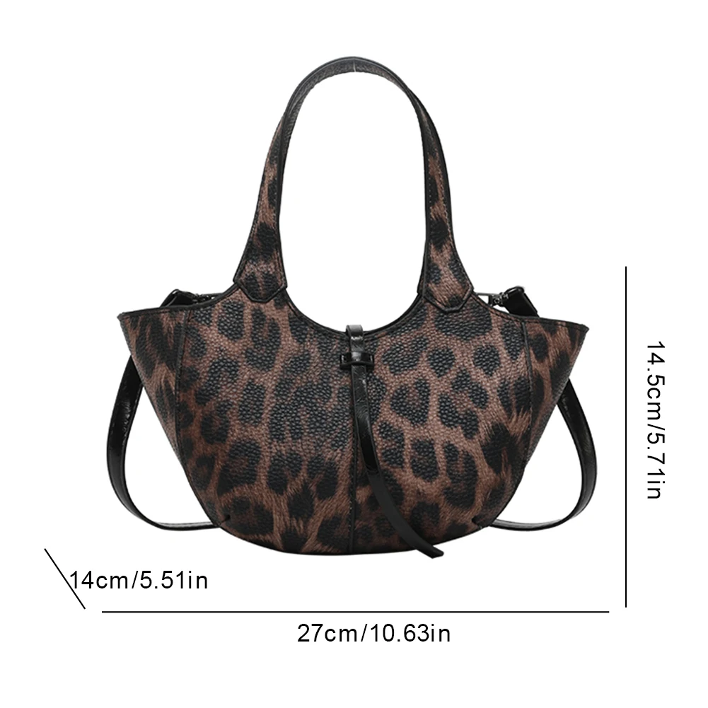 sac à poignée supérieure pour femmes, sac hobo imprimé léopard, sacoche tendance en cuir pu pour le travail, les voyages et les achats