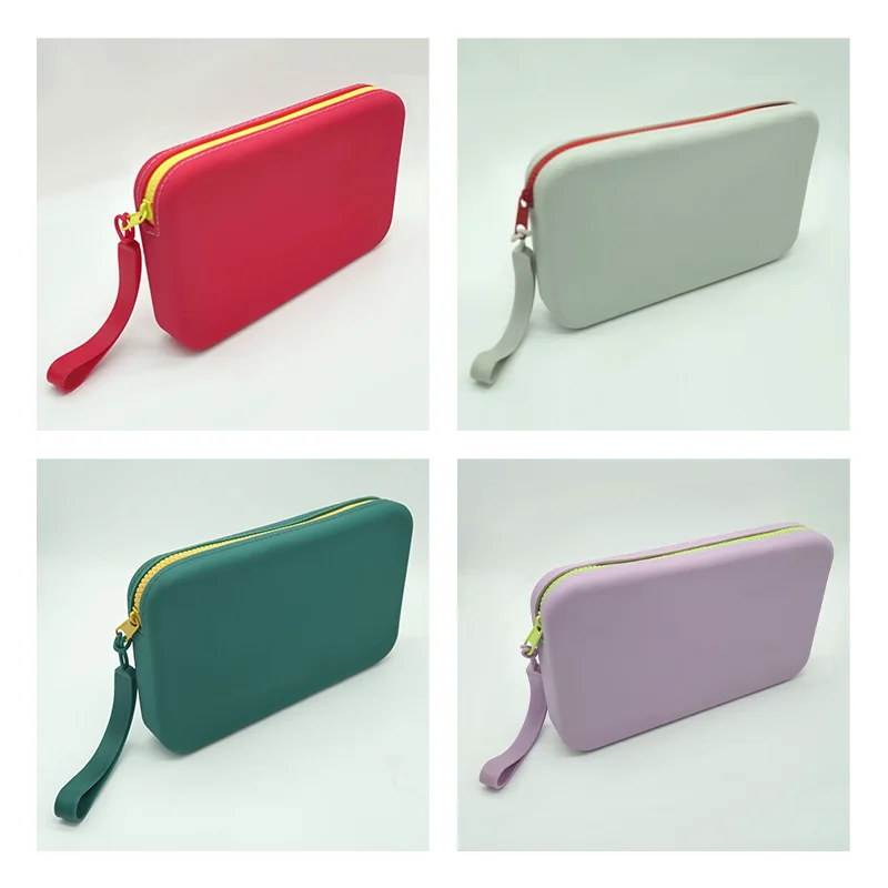 sac de rangement carré en silicone pour cosmétiques, grande capacité, porte brosse de maquillage de voyage, organisateur cosmétique portable étanche