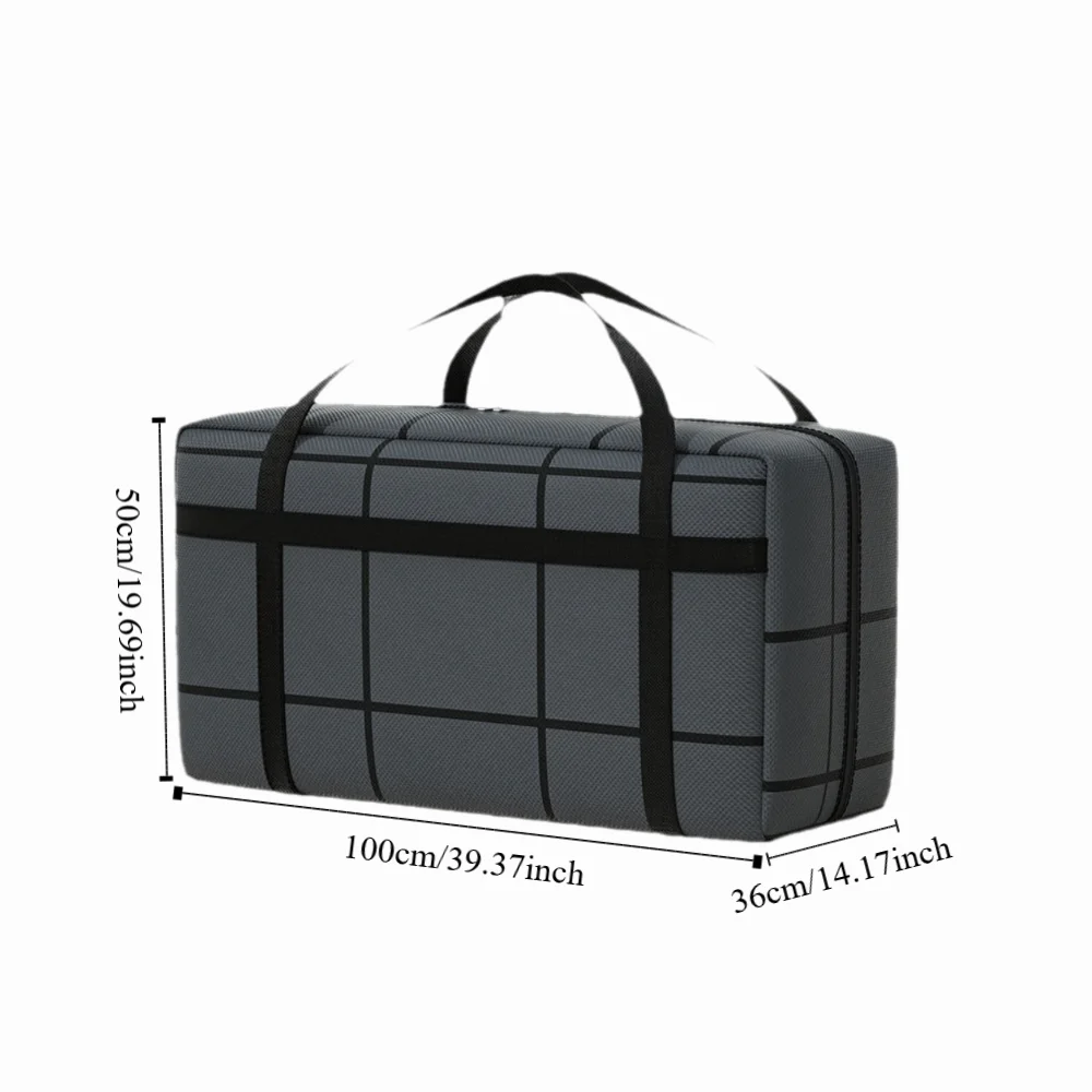 sac de rangement pour vêtements épais, sac de rangement pour couette à double fermeture éclair de grande capacité, sac d'emballage mobile réutilisable anti poussière