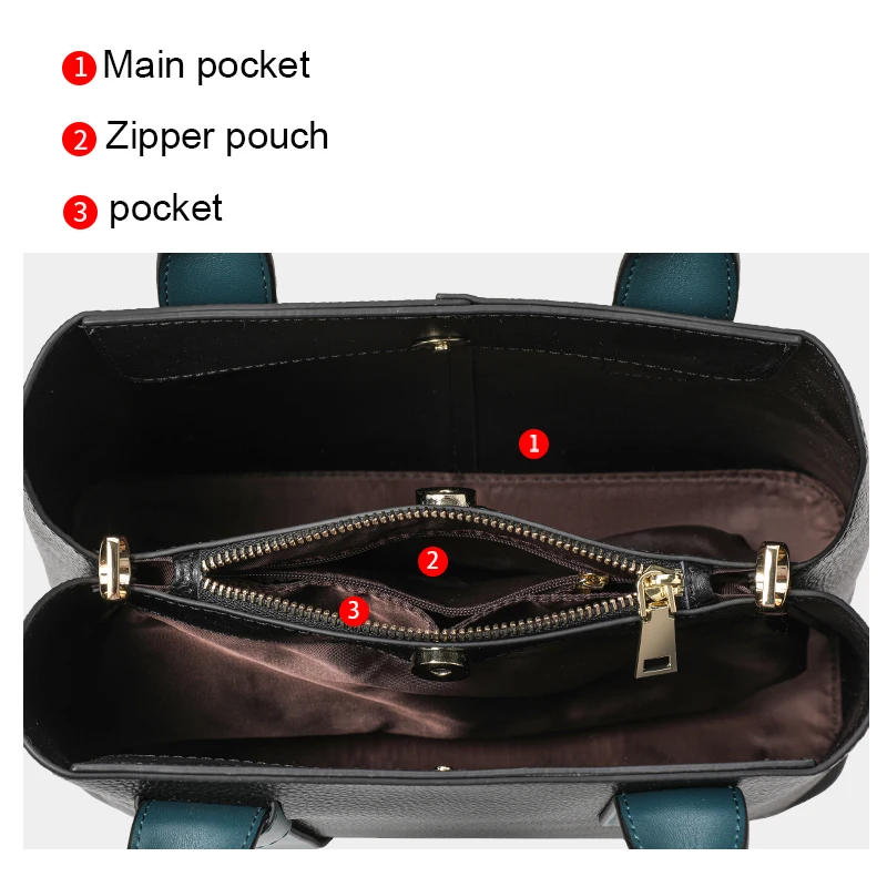 couleur chic sac à main en cuir bloqué avec poignées supérieures