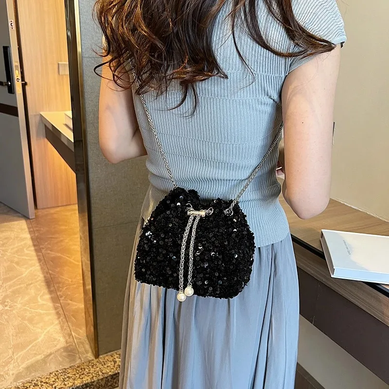 sac à main polyvalent pour femmes, avec sangle réglable, sac seau à cordon de serrage, sac à bandoulière décontracté de grande capacité