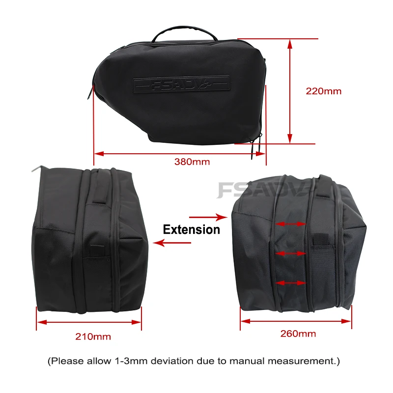 1 paire pour bmw r1300gs r1300 gs r 1300gs adv 2023 2024 valises de moto sac intérieur boîte à outils coque latérale sacoche de selle