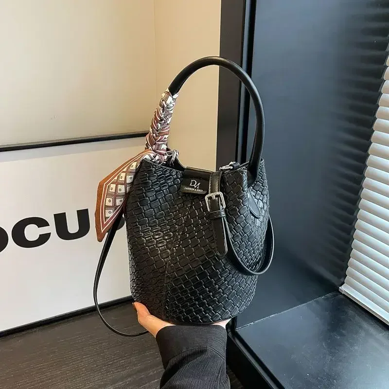sac poplene femme tempérament été femmes haut simple sac à main mode tout en un crooss sac à bandoulière sous sac seau à bandoulière