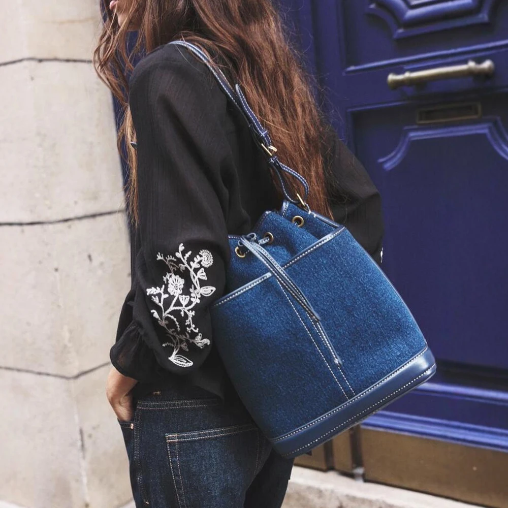 sacs à main en toile denim pour femmes, sacs à main de créateurs de luxe, sac initié, haute qualité, nouvelle proximité, wstring, mode, e27, 2025