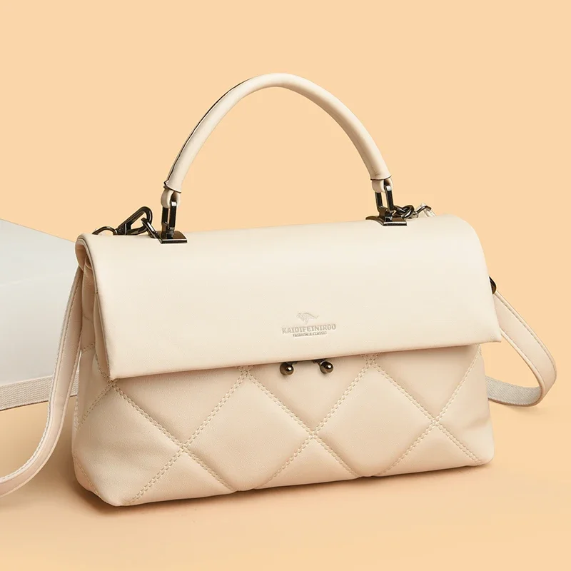 sacs à main coréens en cuir souple pour femmes, sacs à bandoulière polyvalents, créateur de marque de luxe, mode initiée pour dames, nouvelle tendance