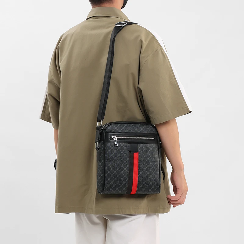 grand sac à bandoulière design pour hommes sacs en cuir décontracté homme sac de messager mâle luxe sac à bandoulière mode affaires sac à bandoulière