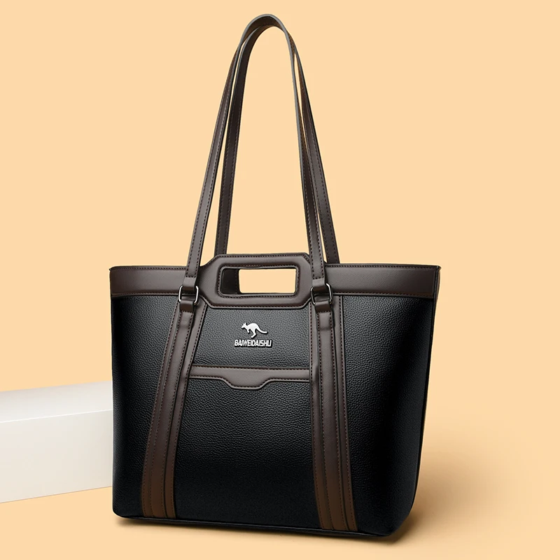Sac à main en cuir véritable à la mode pour femmes, sac à bandoulière de grande capacité, sac pour mère d'âge moyen, sac à aisselles à une épaule