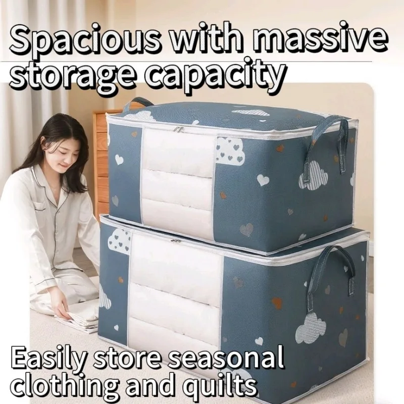 sac de rangement de couette multifonctionnel, anti poussière, résistant à l'humidité, sac de rangement de vêtements de grande capacité, sac d'organisation pour le déménagement de la maison