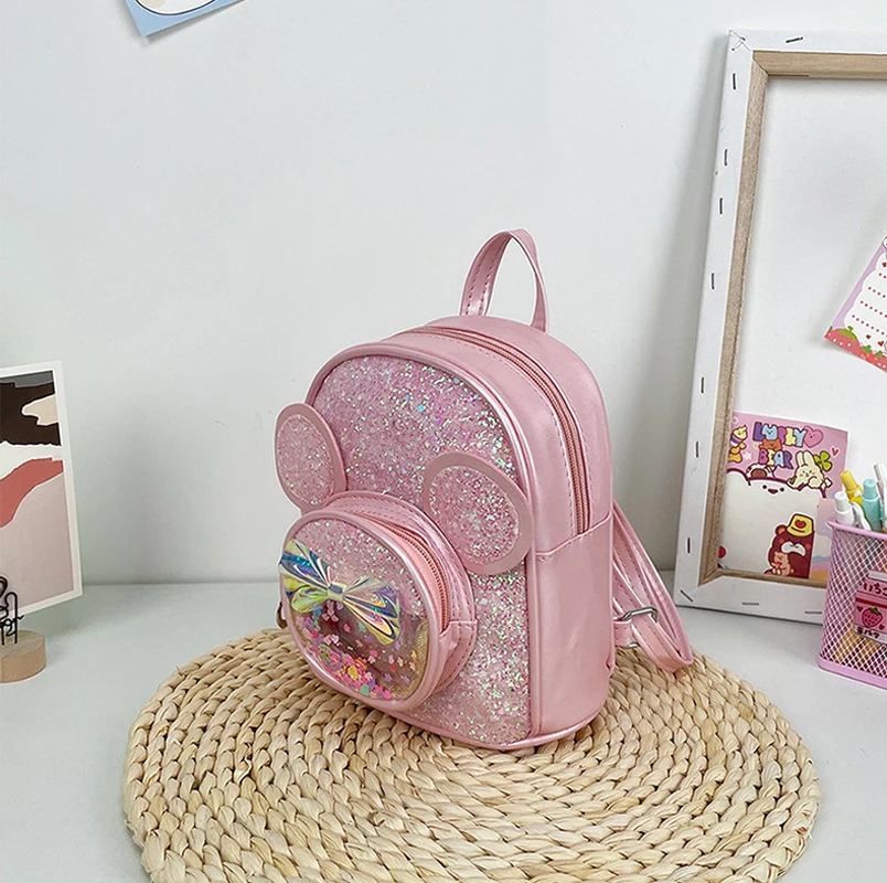 mignon enfants sac mode paillettes maternelle sacs à dos pour bébé filles dessin animé souris sac à dos décontracté princesse sac filles cadeaux