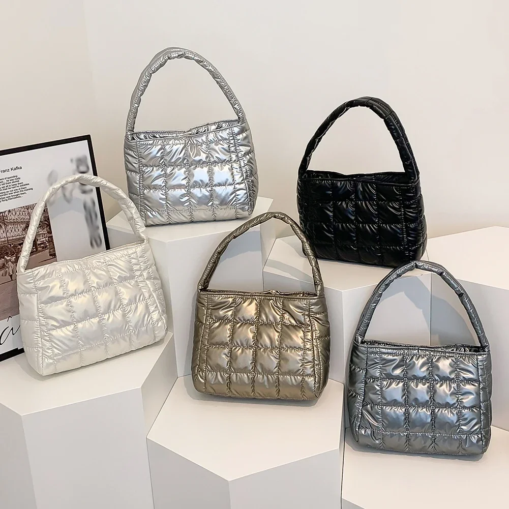 sac à main matelassé pour femme, plaid brodé, sacs à main décontractés, mode simple, léger, portable, solide, document pour les vacances du week end