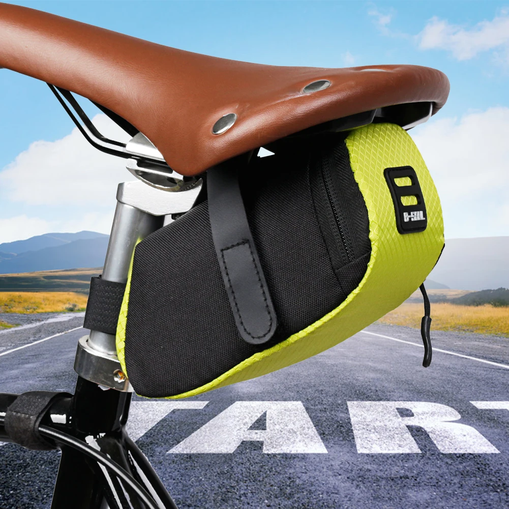 sac de selle de vélo vtt portable réfléchissant, siège de rangement de selle de vélo, pochette à outils arrière, sac de sacoche, accessoires de cyclisme