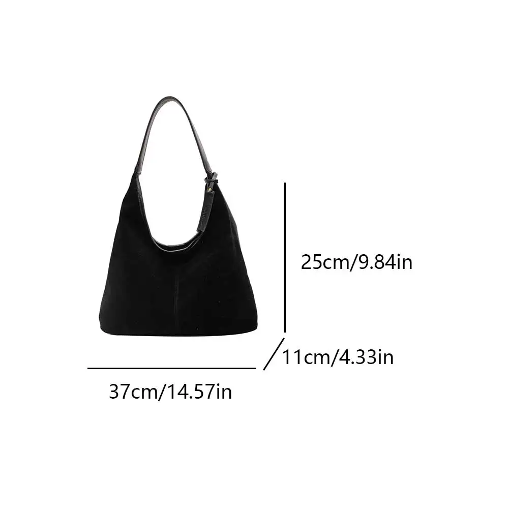 sac hobo en daim pour femme, slouchy initiated bag, fermeture magnétique, sac à main rétro, grande capacité pour le travail et les voyages