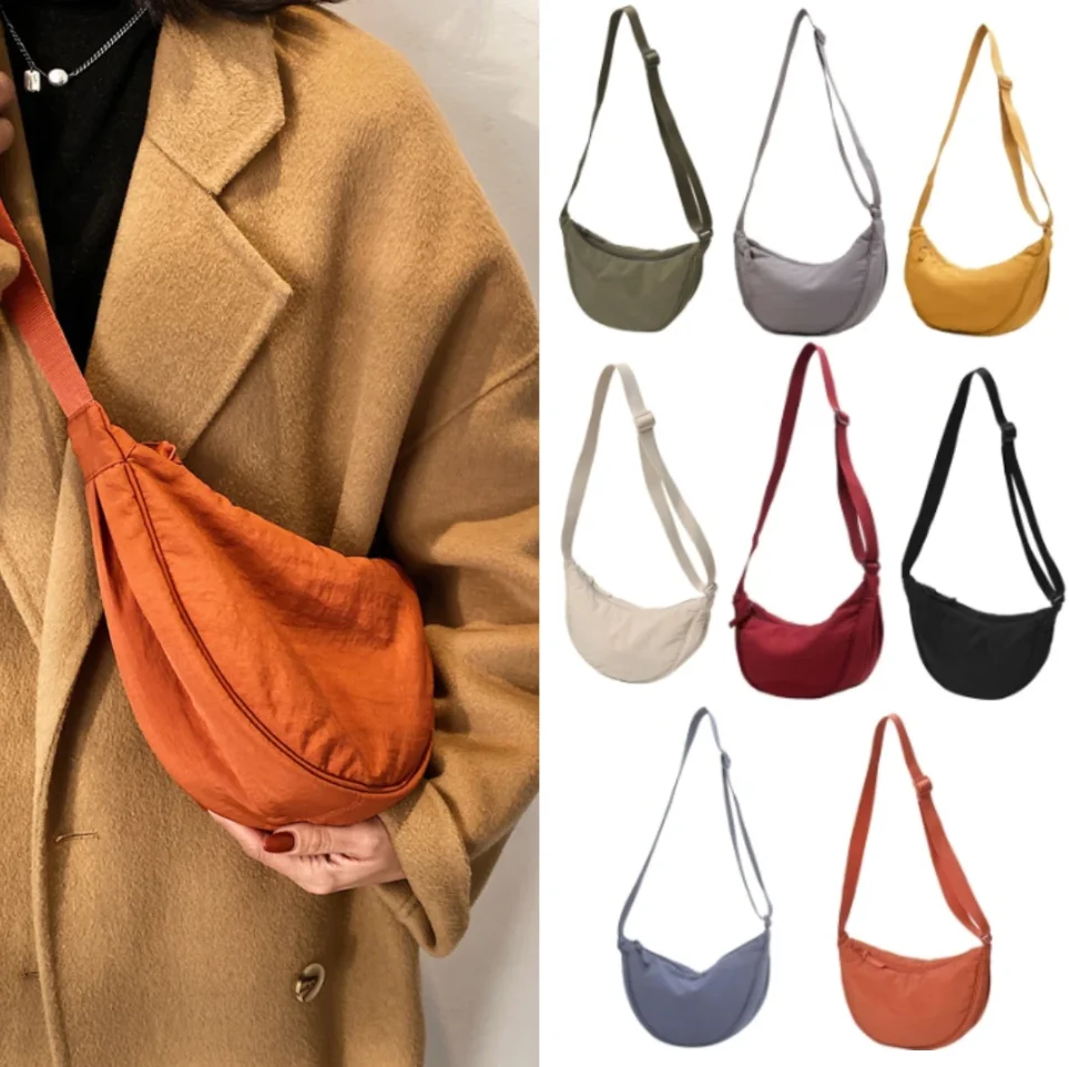 Sac à bandoulière Hobos en Nylon décontracté pour femmes, sacs à bandoulière de styliste, fourre-tout de grande capacité, sac de voyage pour dames, sacs à main 2025