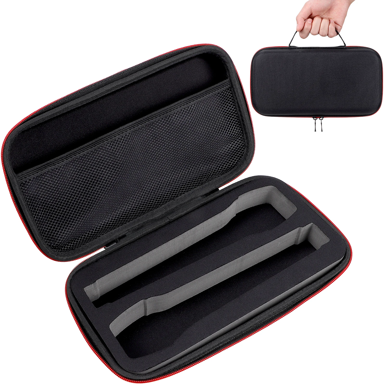 sac pour microphone sans fil de grande capacité, étui pour micro avec éponge, sac de rangement à main, valise de voyage, accessoires pour microphone portables