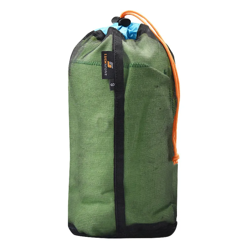 sac de rangement en maille ultraléger s ~ xxl, sacs à cordon de serrage, sac de matériel d'extérieur de haute qualité, organisateur de voyage, outil de randonnée