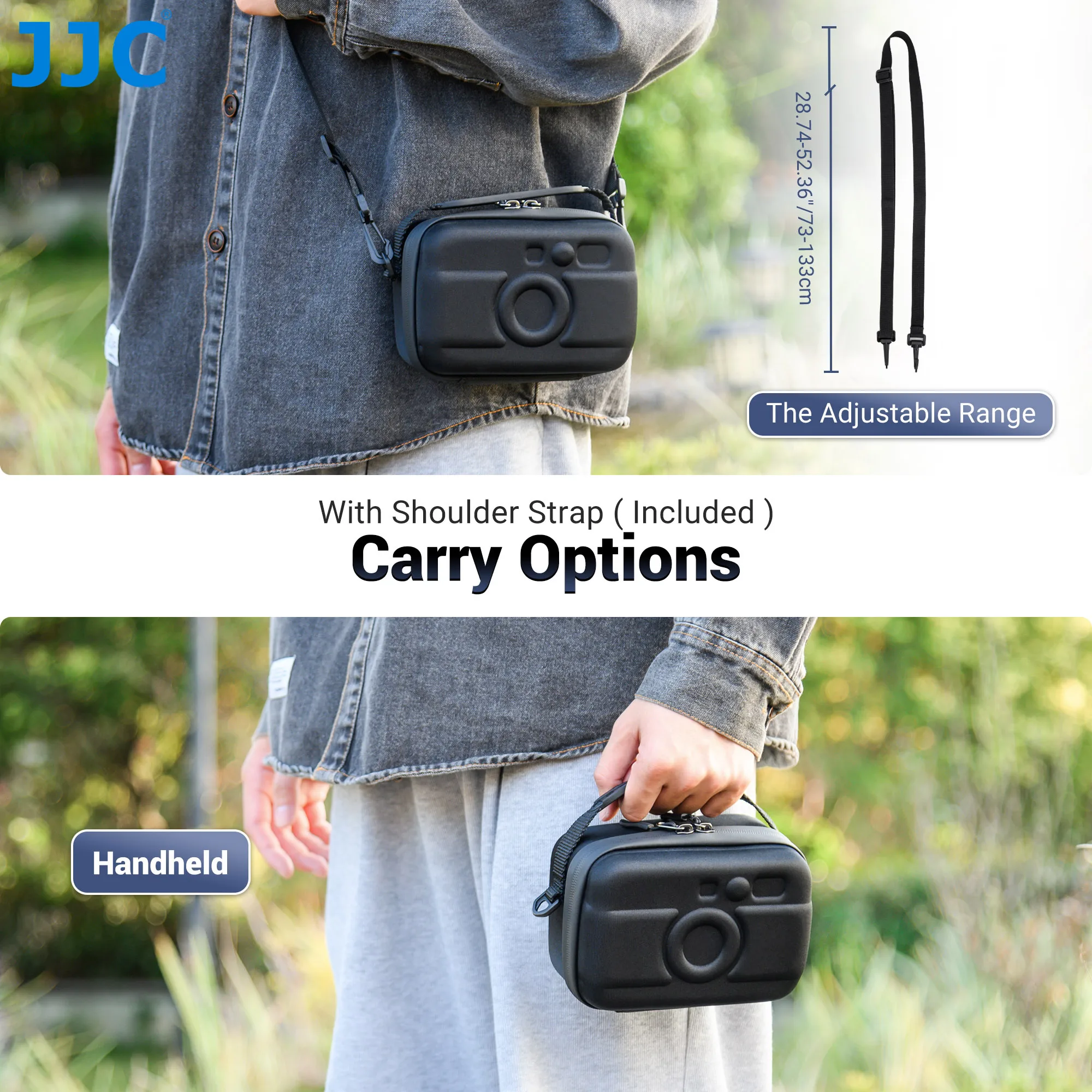 jjc Étui rigide pour appareil photo instantané fujifilm instax mini evo mini, compatible avec veplay, sony a6700, sac de transport oligcarrying