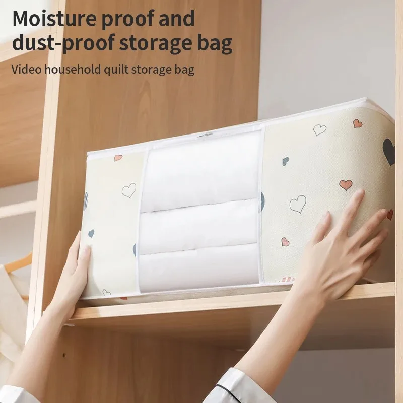 sac de rangement de couette multifonctionnel, anti poussière, résistant à l'humidité, sac de rangement de vêtements de grande capacité, sac d'organisation pour le déménagement de la maison