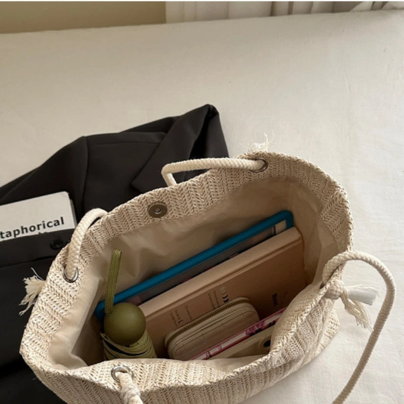 sacs à main de styliste pour femmes, fourre tout en paille de grande capacité, sac de plage d'été décontracté bali, grand sac à main