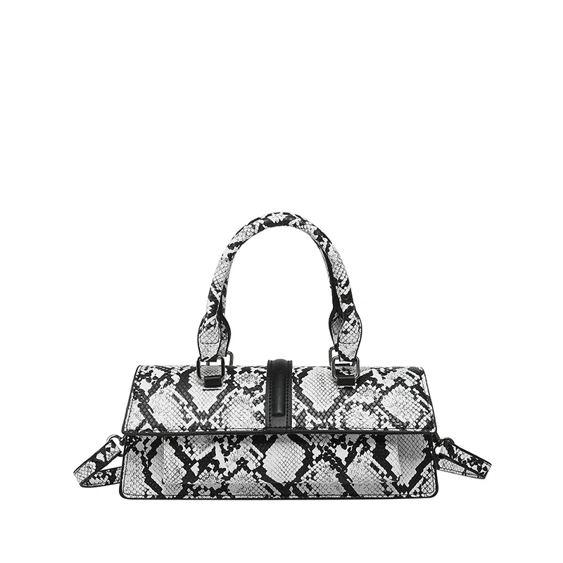 2025 mode nouvelle offre spéciale motif serpent pu baguette sacs à main popularité personnalité polyvalent femmes sacs à bandoulière et à bandoulière
