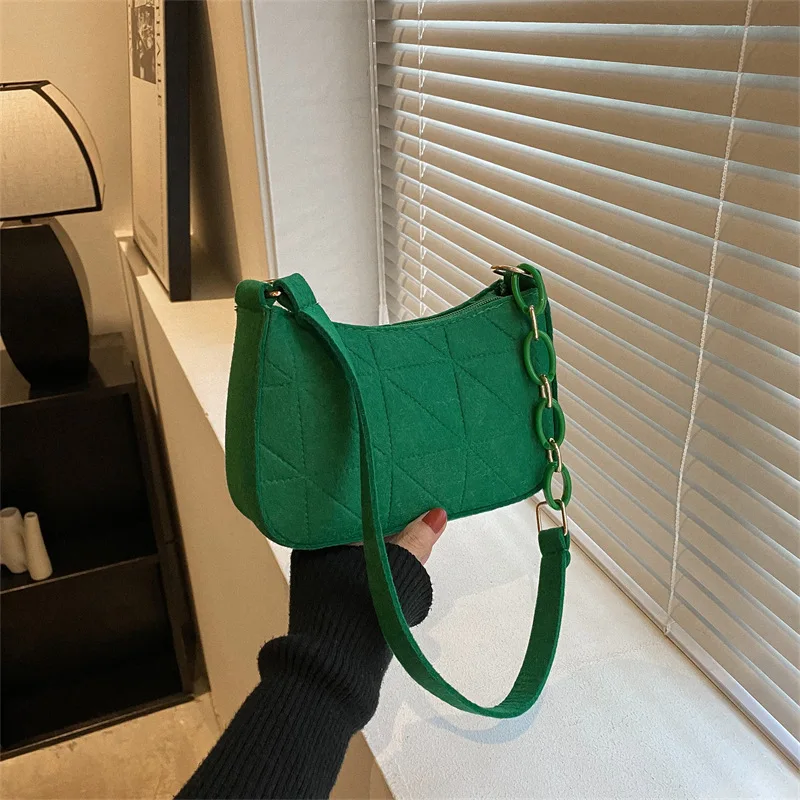 petit sac à main carré pour femme, sac messager populaire, sac à main décontracté simple et polyvalent, feutre one initié, mode