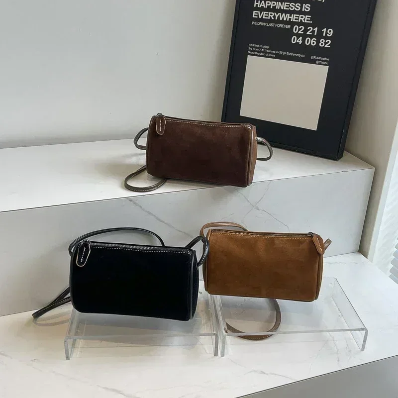 mode boston solide décontracté polyvalent sacs à bandoulière en vente 2025 haute qualité faux daim simple compact sacs à bandoulière pour les femmes