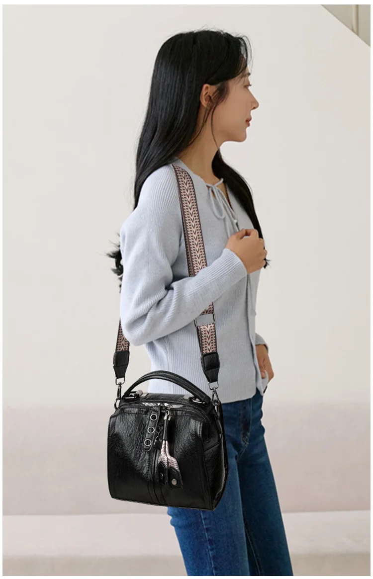 2025 nouveau sac Boston-cuir souple pour femmes, Style oreiller à la mode, épaule/sac à bandoulière polyvalente décontractée
