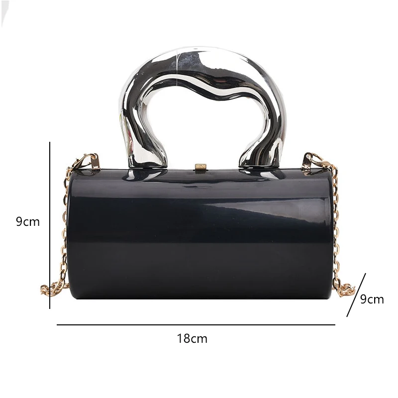 sac à main femme sacs pour femmes 2025 pochettes de fête mode cylindre mini sac à main de soirée bandoulière sac à bandoulière boîte en or pochette